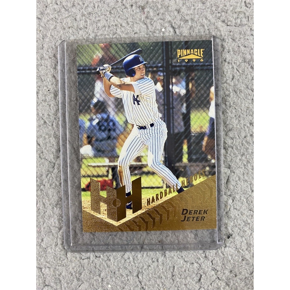 Derek Jeter Card 1996 Pinnacle Foil Hardball Heroes #279 New York Yankees